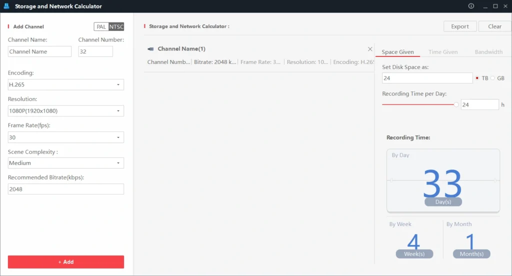 เครื่องมือที่ใช้คำนวนวันที่จะดูย้อนหลัง Storage and Network Calculator โปรแกรมคำนวนการใช้ HDD
