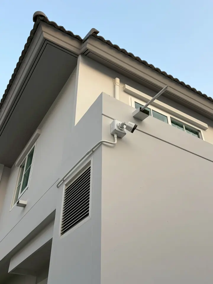 งานติดตั้งกล้องวงจรปิดจริงในพื้นที่ลูกค้า