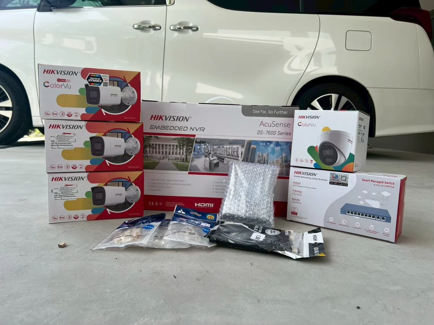 กล้องวงจรปิด 4 ตัว พร้อมติดตั้ง สำหรับบ้านพักอาศัย