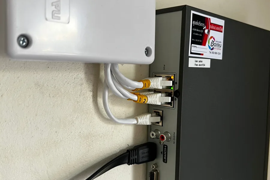 ติดตั้งกล้อง Hikvision IP 4 ตัว