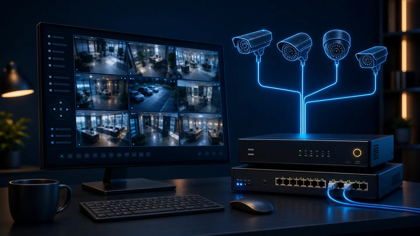 ภาพประกอบโครงสร้างดูกล้อง Hikvision ผ่านคอมพิวเตอร์ด้วย iVMS-4200